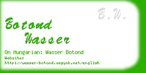 botond wasser business card